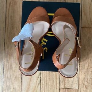 Lulus Dauphine natural high sandal women size 7